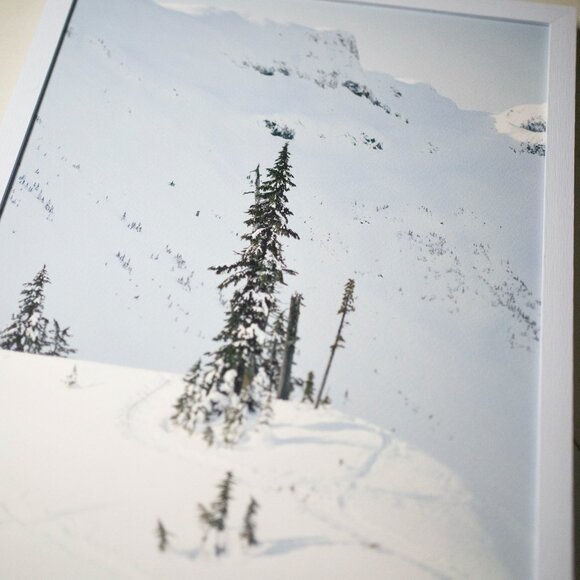 Signed - 12x18 inches - Snowy Mountain Landscape Art Print - Mount Baker - Picture 4 of 5